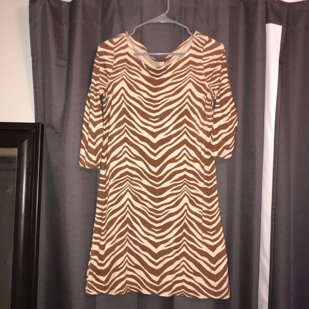 Zebra print dress from J.Crew! Size S